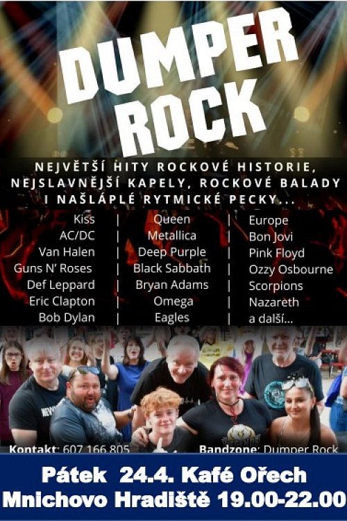 KONCERT kapely DUMPER ROCK největší ROCKové HITY