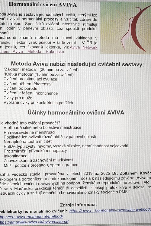 Hormonální cvičení AVIVA